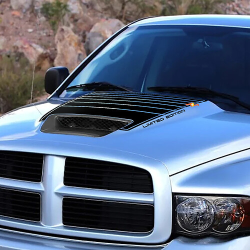 Motorkap Strobe Rumble Bee Limited Edition Vinyl Sticker Decal voor Dodge RAM 1500
