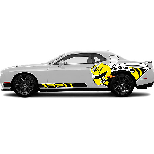 Super Bee 1320 Zij Vinyl Decals Kit voor Dodge Challenger