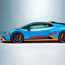 Ruitjesvlag Zijstrips Vinyl Decal Sticker Graphics voor Lamborghini STO 3