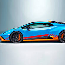 Ruitjesvlag Strepen Side Vinyl Decal Sticker Graphics 2 voor Lamborghini STO 3
