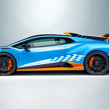 Geruite Streep Vlag Zijvinyl Sticker Grafische voor Lamborghini STO 2
 2