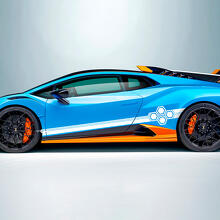 Zeshoek Strepen Zijkant Vinyl Sticker Grafische Decal voor Lamborghini STO
 2