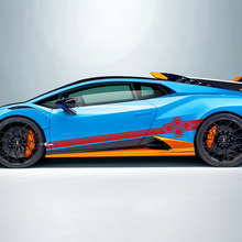 Zeshoek Strepen Zijkant Vinyl Sticker Grafische Decal voor Lamborghini STO
 3