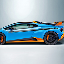 Twee kleuren Strepen Zijkant Vinyl Sticker Grafische voor Lamborghini STO
 2