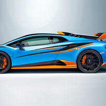 Twee kleuren Tribal Stripes Side Vinyl Decal Sticker Graphics voor Lamborghini STO
 3