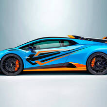 Meteor Abstract Deurzijstripes Vinyl Decal Sticker Graphics voor Lamborghini STO 3