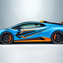 Twee kleuren Tribal Stripes Side Vinyl Decal Sticker Graphics voor Lamborghini STO 2
 3