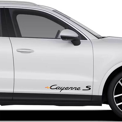 Cayenne S-letters Deurzijde Vinylsticker Set voor Porsche Cayenne