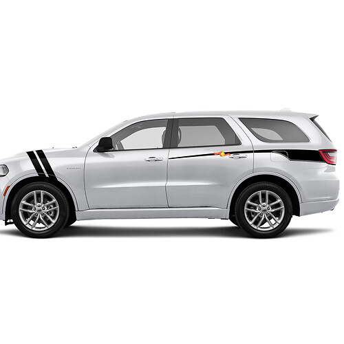 Zij-achter- en voorste Hash spatbordstrepen Deur Vinyl Grafische Decal Strepen voor Dodge Durango
