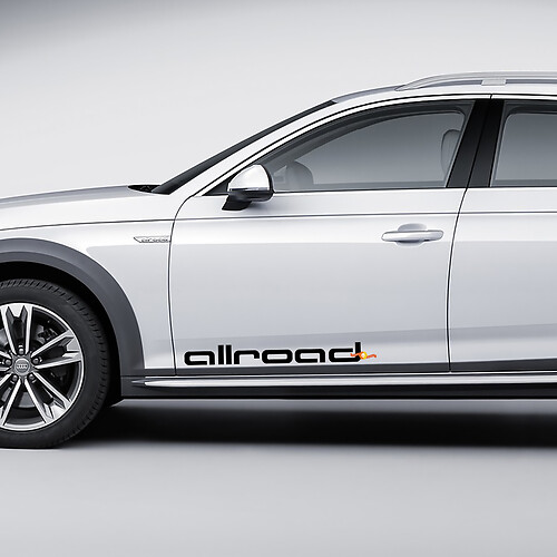 Paar Audi Quattro Sticker Logo Deuren Quattro Stickers Decals
 1