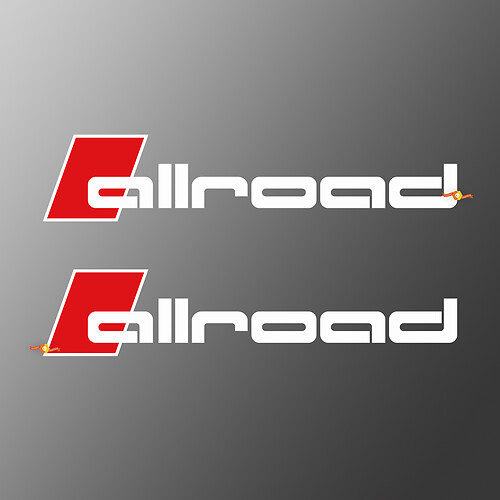 Remklauw Audi Allroad Sticker Zijdeuren Stickers Decals
 1