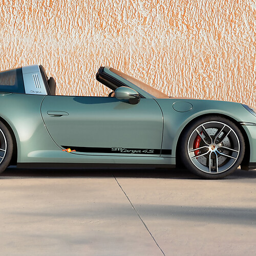 Zijdeuren Decoratieve Sticker voor Porsche 911 Targa 4S 2026
 1