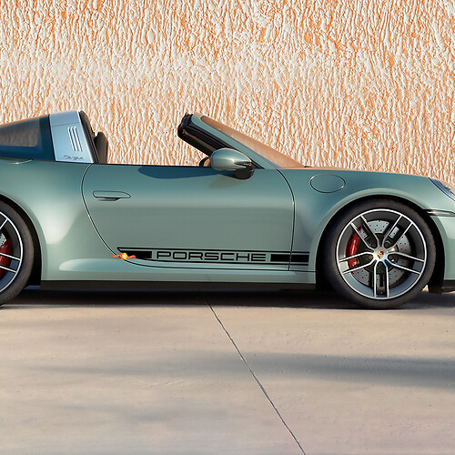 Zijdeuren Decoratieve Sticker voor Porsche 911 Targa 4S
 1
