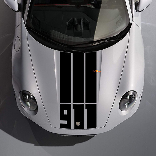 Motorkapset grafische Spirit 70 Decal Sticker voor Porsche 911
 1