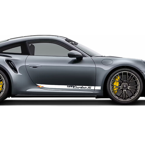 Zijkits grafische sticker voor Porsche 911 Turbo S 992.2
