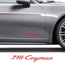 Merklettering Zijdeuren Vinyl Decal Set voor Porsche 718 Cayman_3