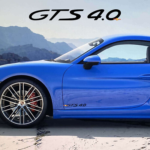 GTS 4.0 Zijdeur Vinyl Decal Kit voor Porsche 718 Cayman