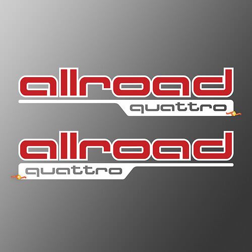 Raamzijde Audi Allroad Quattro Decal Stickers Decals
 1