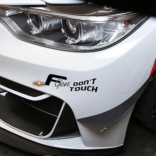 Raak de bumpersticker niet aan.
 1