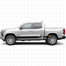 Gelaagde Peaks Deur- & Rocker Panel Vinyl Strepen voor Chevrolet Colorado 3e Gen 2023-2026_2