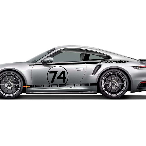 Zijde 911 Turbo 50 Jaar 2025 grafisch Heritage Design strepen Kit Decal Sticker voor Porsche 911 Turbo S 992.2
 1