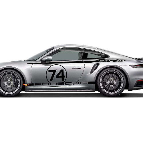 Zijde 911 Turbo 50 Jaar Design Strepen Decal Sticker voor Porsche 911 Turbo S 992.2