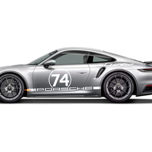 Zijde 911 Turbo 50 Jaar 2025 grafisch Heritage Design strepen Kit Decal Sticker voor Porsche 911 Turbo S 992.2
 2