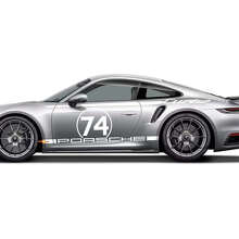 Zijde 911 Turbo 50 Jaar Design Strepen Decal Sticker voor Porsche 911 Turbo S 992.2 2