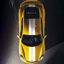 Dubbele Racing Strepen Motorkap en Dak Vinyl Sticker Kit voor Porsche Cayman 718_2