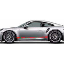 Porsche-stijl dorpelstrook vinyl decal kit voor Porsche 911 Turbo S 992.2_3