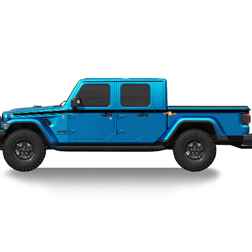 Outline Zijstrepen Vinyl Decal Kit voor Jeep Gladiator
