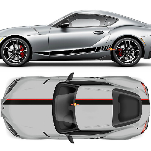 Racing Strepen Volledige Set Vinyl Decal Sticker voor Toyota Supra 2020-2026
