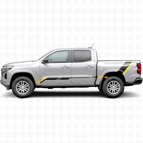 Rijzende Accent Deur- en Zijpanelen Vinyl Strepen voor Chevrolet Colorado 3e Gen 2023-2026