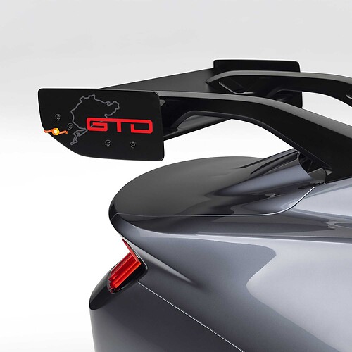 Nürburgring GTD Spoiler Sticker Decal voor Ford Mustang GTD Spoiler
