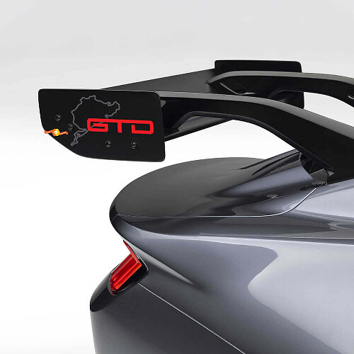 Nürburgring GTD Spoiler Vinylsticker voor Musclecar Musclecarmodel GTD