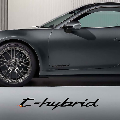 T-hybrid Zijdeuren Sticker voor Porsche 911 turbo S T-hybrid
