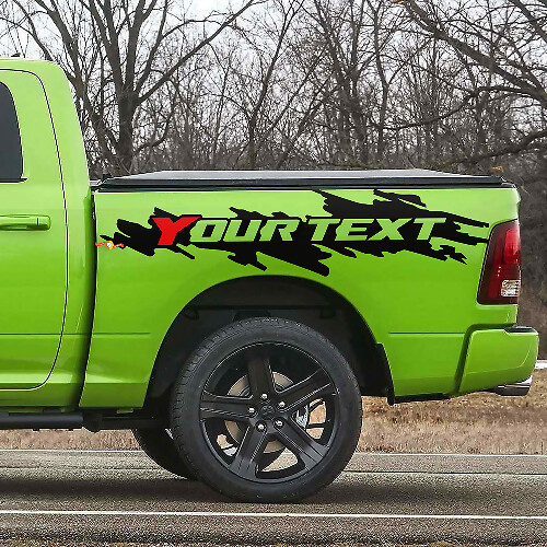 Aangepast Vinyl Decal Kit voor Modderspatten Cabinewand Dodge Ram Rebel
