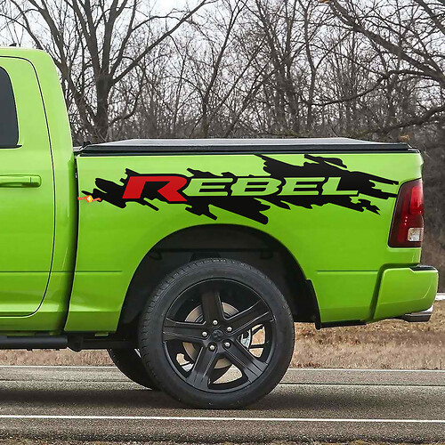 Rebel Bed Side Decal Sticker Graphics Vinyl Bedside voor Dodge Ram Rebel

