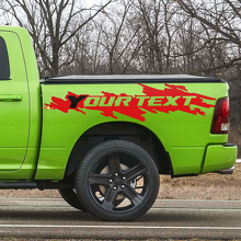 Aangepast Vinyl Decal Kit voor Modderspatten Cabinewand Dodge Ram Rebel_2