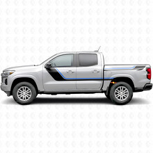 Veegvormige bovenste accent deur- en zijstreepvinylen voor Chevrolet Colorado 3e generatie 2023-2026_3