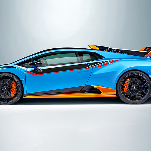 Racing UP Strepen Zijkant Vinyl Sticker Grafische Decal voor Lamborghini STO
 1