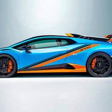 Racing hellingsstrepen zijkant vinyl sticker grafieken 2 voor Lamborghini STO 2