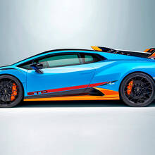 Racing schuine strepen zijvinyl sticker graphics voor Lamborghini STO 2
 3