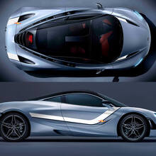 McLaren 720 570 765 Volledige carrosserie Hood Stripe Graphics Vinyl Sticker
 2