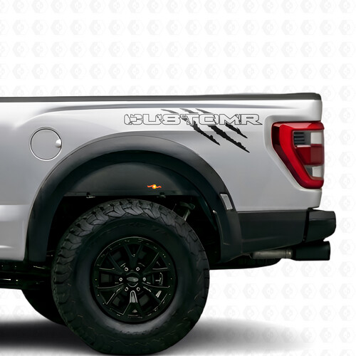 Claws Track Aangepaste Tekst Bedstijl Vinyl Decal Sticker voor Musclecar Truck