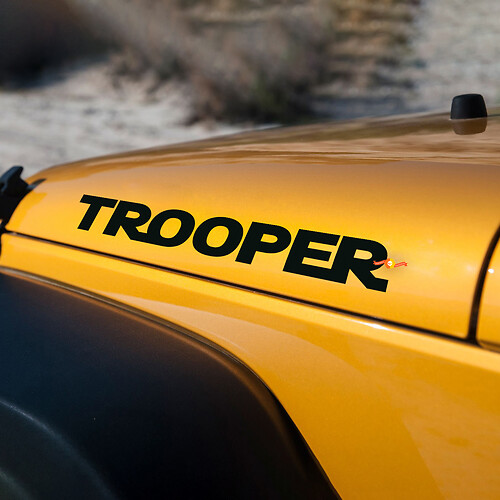 Trooper Hood Decal Sticker voor Jeep Wrangler
 1