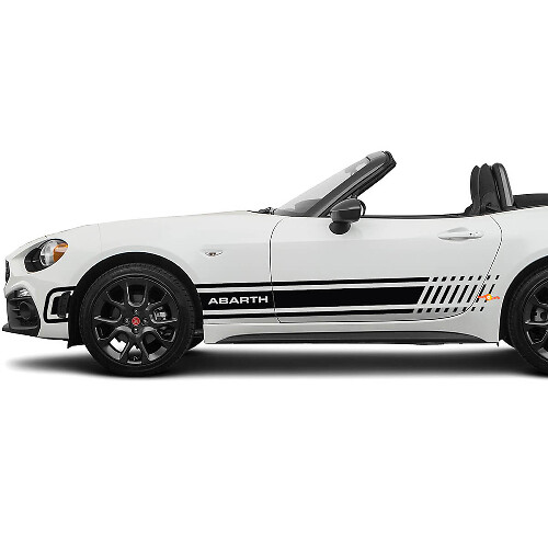 Zijstreep racestreep sticker voor Fiat 124 Spider Abarth
