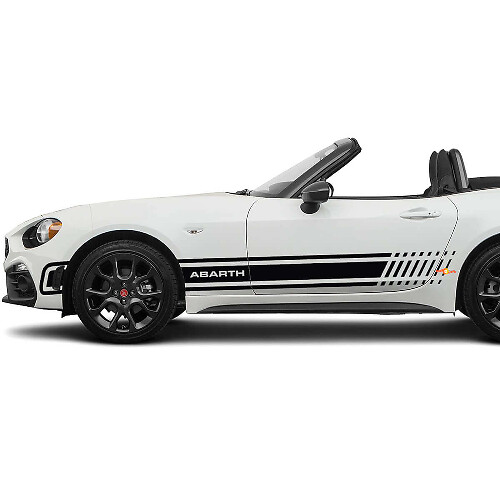 Zijstreep racestreep sticker voor Fiat 124 Spider Abarth
