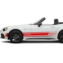 Zijstreep racestreep sticker voor Fiat 124 Spider Abarth
 2