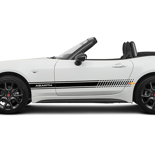 Zijstreep Racestreep Decal Grafische Sticker voor Fiat 124 Spider Abarth 2

